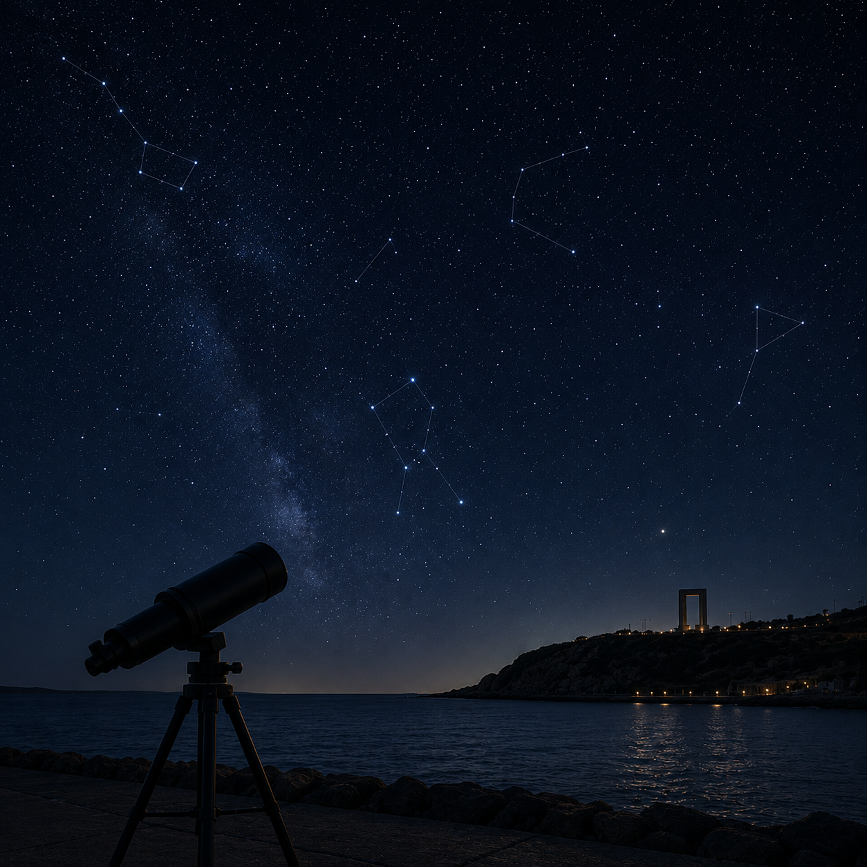 The night sky over Naxos